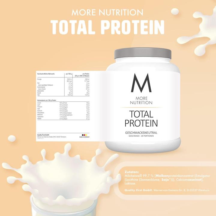 Image du produit More Nutrition Total des protéines (600 g, 1 x, Neutre)