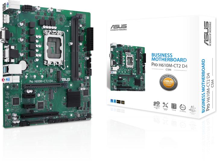 Immagine prodotto ASUS PRO H610M-CT2 D4-CSM LGA1700 MB (LGA 1700, Intel H610, mATX)