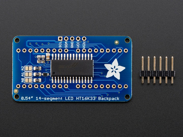 Actual product image Adafruit Alphanumeric display green 4 characters I2C (Display)