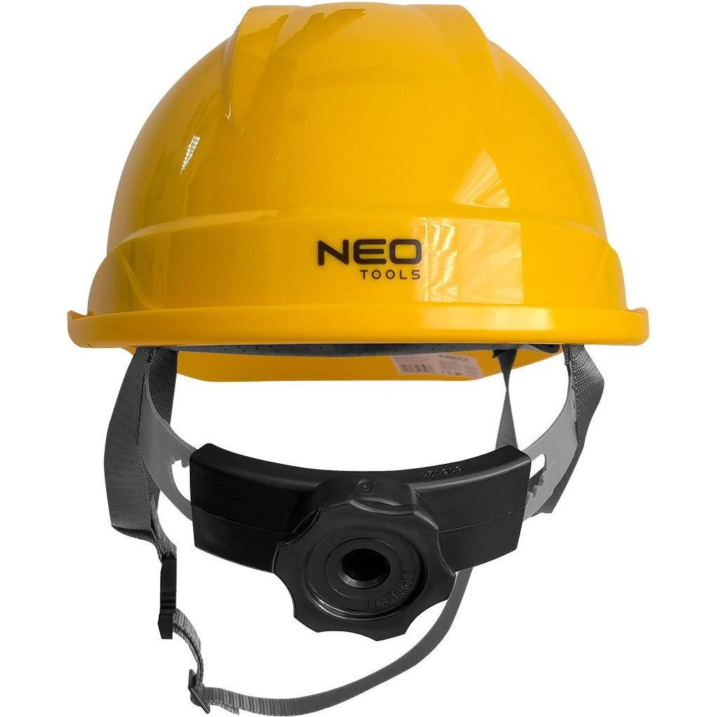 Neo, Kopfschutz, Industriehelm mit Kinnriemen, gelb (52 - 64 cm)