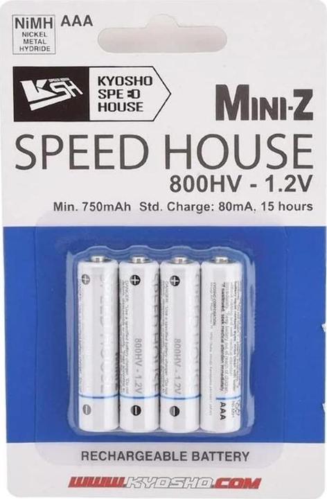 Image du produit Kyosho Batterie NiMH HV 800mAh AAA (4 pcs, AAA / LR03 / Micro / R03 / AM4 / MN2400 / KR03, 800 mAh)