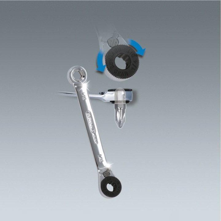 Actual product image KS Tools GEARplus Mini Bit Switch Ratchet Ring Wrench (1/4")