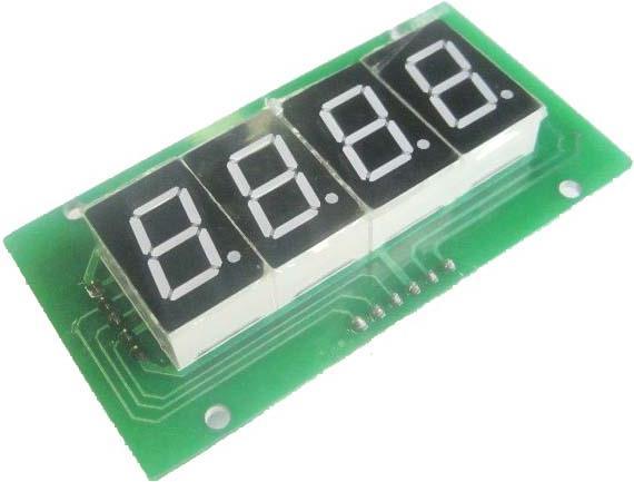 Produktbild OEM 4 Chars 7-Segment Anzeige im Gehäuse mit 74HC595-Treibern (Uhr)