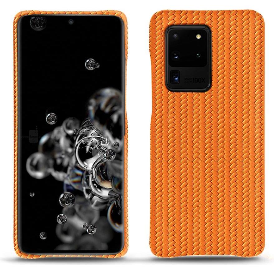 Noreve Lederschutzhülle (Samsung Galaxy S20 Ultra 5G), Smartphone Hülle, Orange