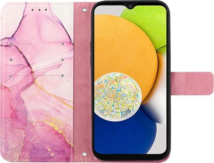 Image du produit Cover-Discount Galaxy A14 - Housse en cuir rose marbré (Samsung Galaxy A14)