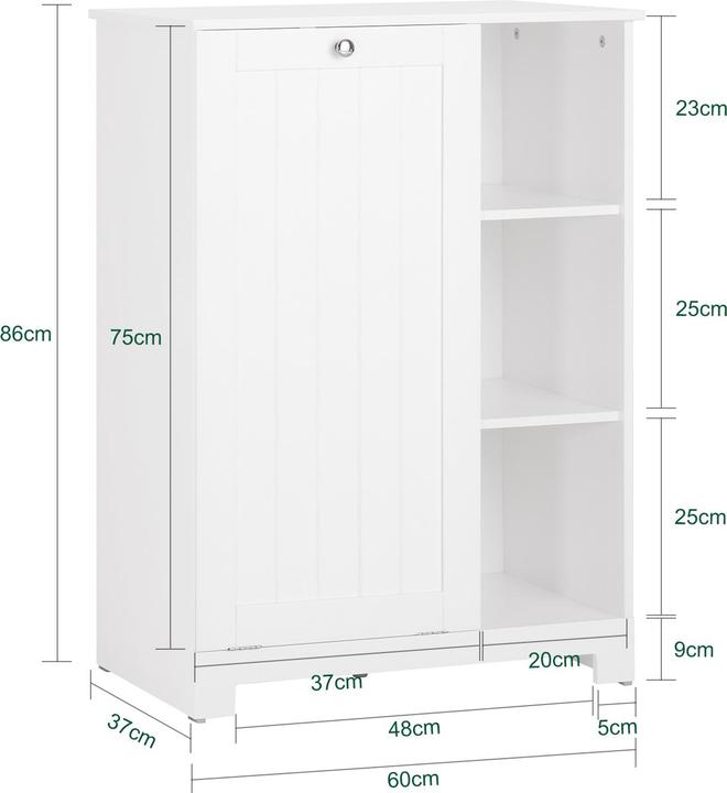 Actual product image SoBuy Laundry cupboard with laundry bag (60 x 37 x 86 cm)