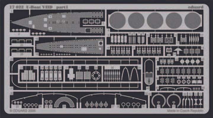 Actual product image Eduard Submarine VIID for Revell Kit 05009