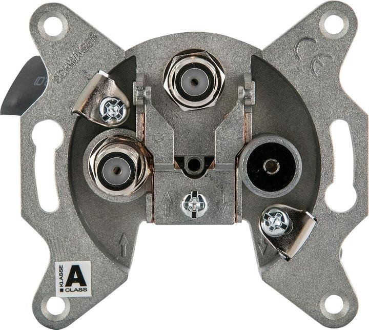 Schwaiger 2 x presa F + 1 x presa IEC, presa TWIN spur 2 dB (Spine e connettori)