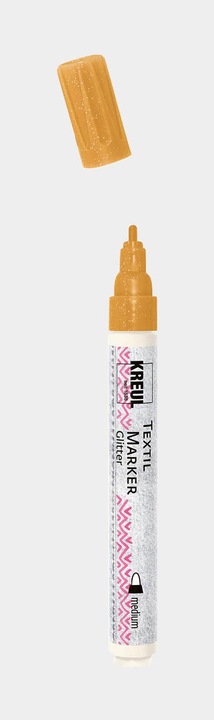 Actual product image Kreul Javana texi mäx Glitter fabric marker for light and dark fabrics (Gold, 4 mm)