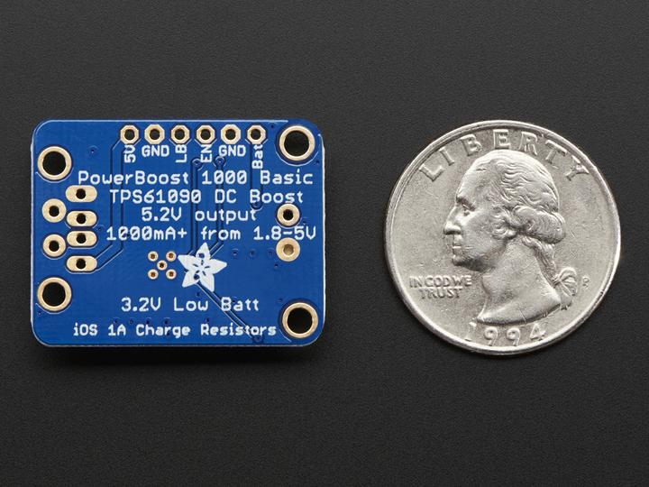 Actual product image Adafruit PowerBoost 1000 Basic 5V USB Boost 1000mA from