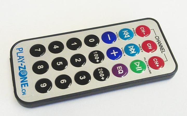 Actual product image Play-Zone Ultra-thin infrared remote control with 21 buttons NEC codi (Infrared)