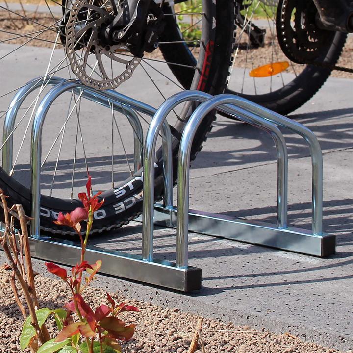 Actual product image Toboli Bicycle Stand for 2 Bikes Multiple Rack Made of Galvanised Steel for Indoor and Outdoor