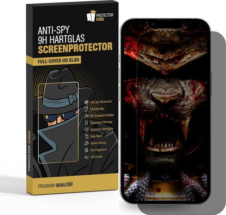 Actual product image Protectorking 1x real tempered 9H armoured glass privacy shield (1 pcs., Apple iPhone 14 Pro)