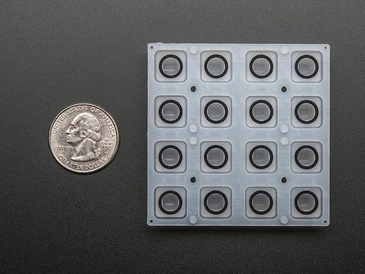 Produktbild Adafruit Silicone Elastomer 4x4 Button Keypad for 3mm LEDs (Buttons)