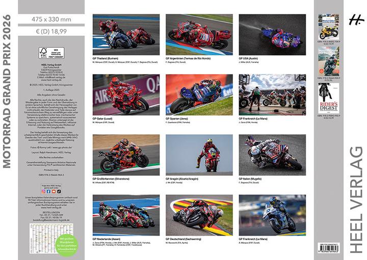 Produktbild Motorrad Grand Prix Kalender 2026