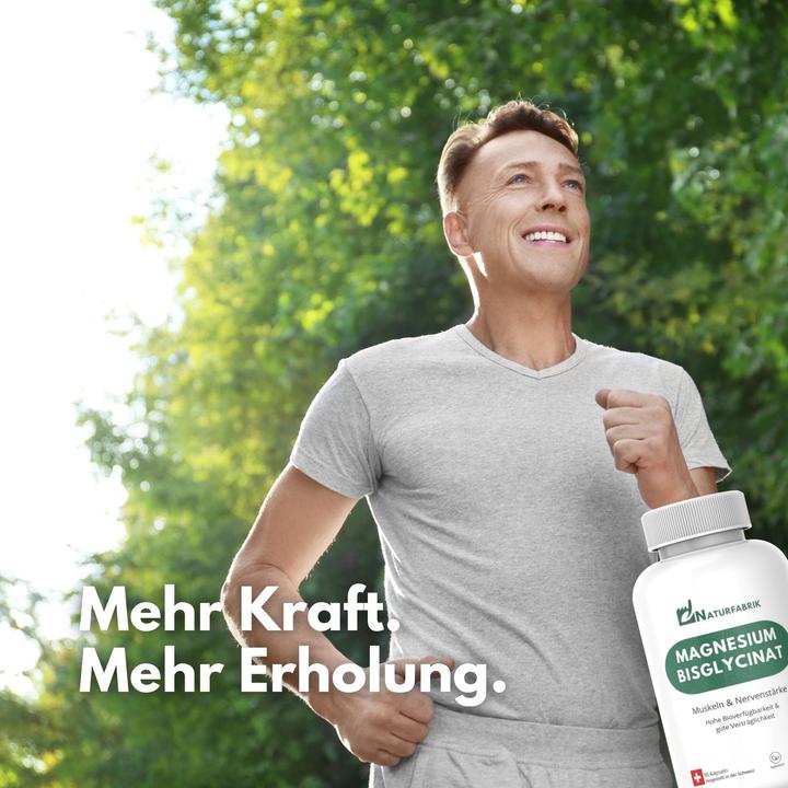 Produktbild Naturfabrik Magnesium Bisglycinat Kapseln 90 Stück – Muskeln & Nerven (90 Stück, Kapseln, 104 g)