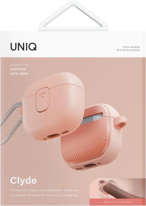 Actual product image Uniq Case Clyde for AirPods 4 Lock Case pink (Headphone sleeve)