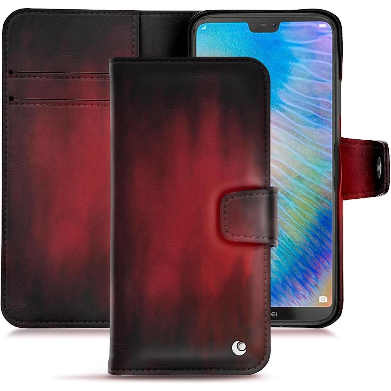 Thumbnail - Noreve Lederschutzhülle Wallet (Huawei P20 Lite), Smartphone Hülle, Rot