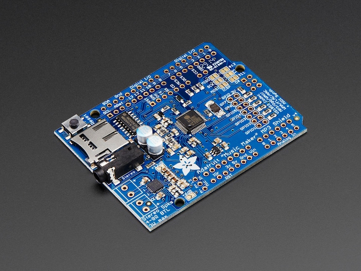 Actual product image Adafruit Music Maker MP3 Shield for Arduino w/3W Stereo Amp (Shield)