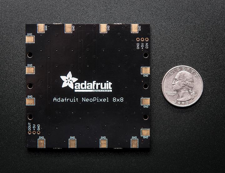 Actual product image Adafruit NeoPixel NeoMatrix 8x8 64 RGB LED Pixel Matrix