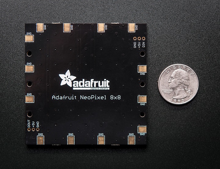 Image du produit Adafruit NeoPixel NeoMatrix 8x8 64 RGB LED Pixel Matrix