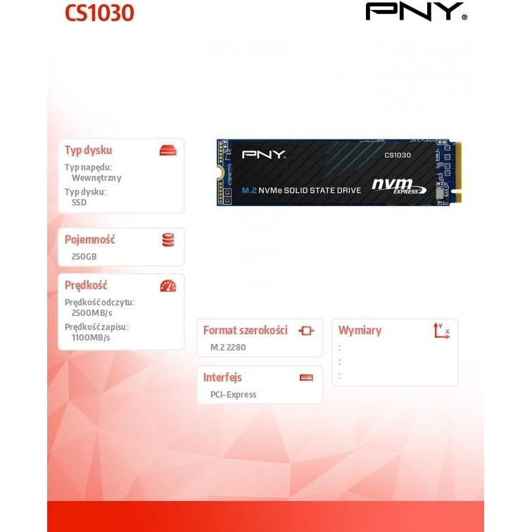 Thumbnail - PNY CS1030 (250 GB, M.2 2280), SSD