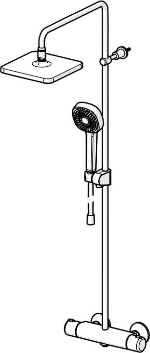 Actual product image Hansa Armaturen GmbH Hansamicra shower system w. shower therm. KBR 20cm HBR d 95mm chrome