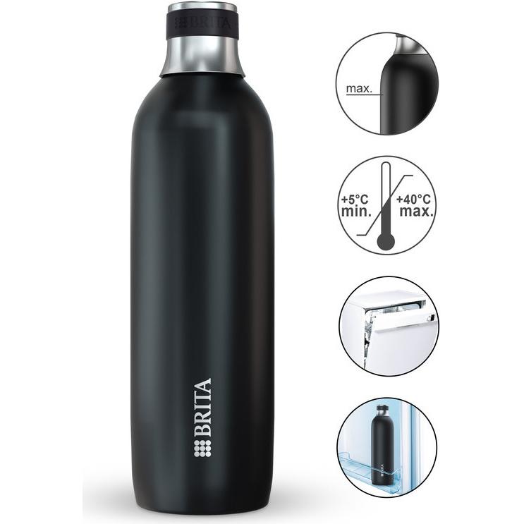 Thumbnail - Brita sodaTRIO Edelstahlflasche, Wassersprudler Zubehör, Schwarz