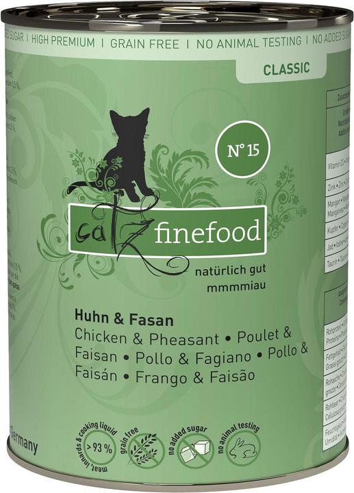 Actual product image Catz Finefood No.15 Chicken & Pheasant (Adult, 6 pcs., 400 g)