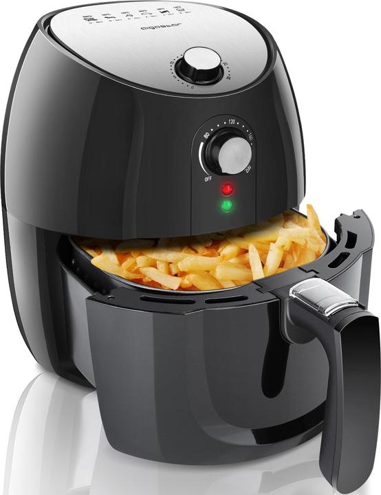 Aigostar 1500W 3.5L Air Fryer-Mechanical dual pot Black VDE