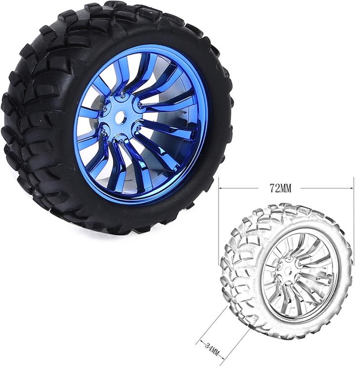 Produktbild OEM Wheel 72x34mm Blau (Räder)