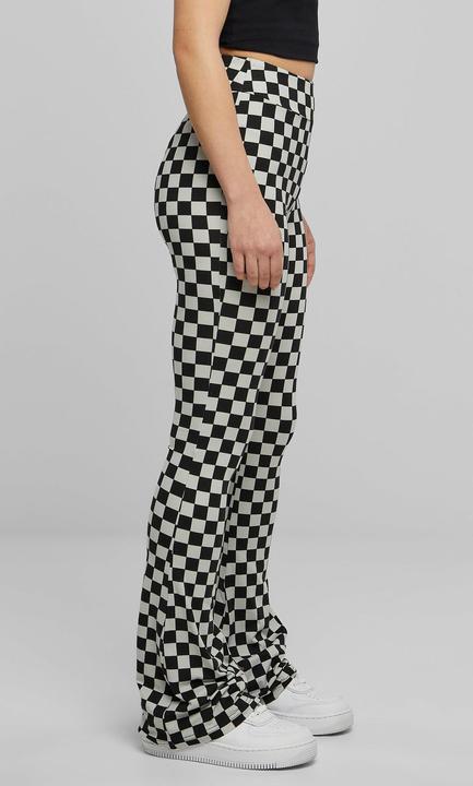 Actual product image Urban Classics Ladies Checked Boot Cut Leggings (M)