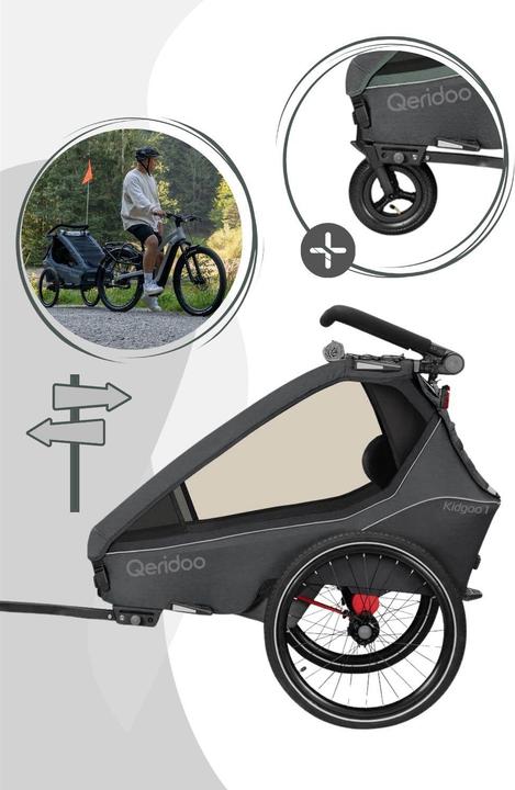Produktbild Qeridoo Kidgoo 1 - Kinderfahrradanhänger für 1 Kind