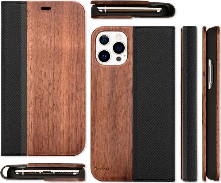 Image du produit Nalia Etui à rabat en bois véritable (Apple iPhone 13 Pro)