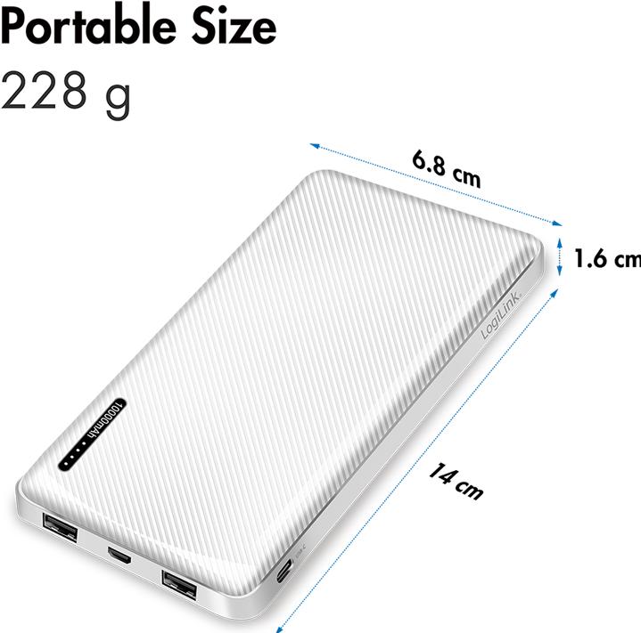 Produktbild LogiLink PA0328WRF (10000 mAh, 12 W, 37 Wh)