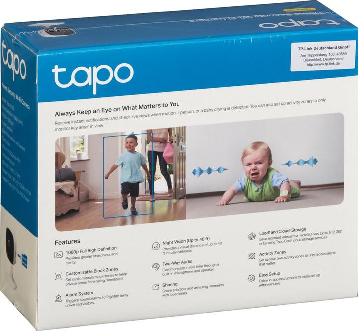 Actual product image TP-Link Tapo C100 Home Security (1920 x 1080 Pixels)
