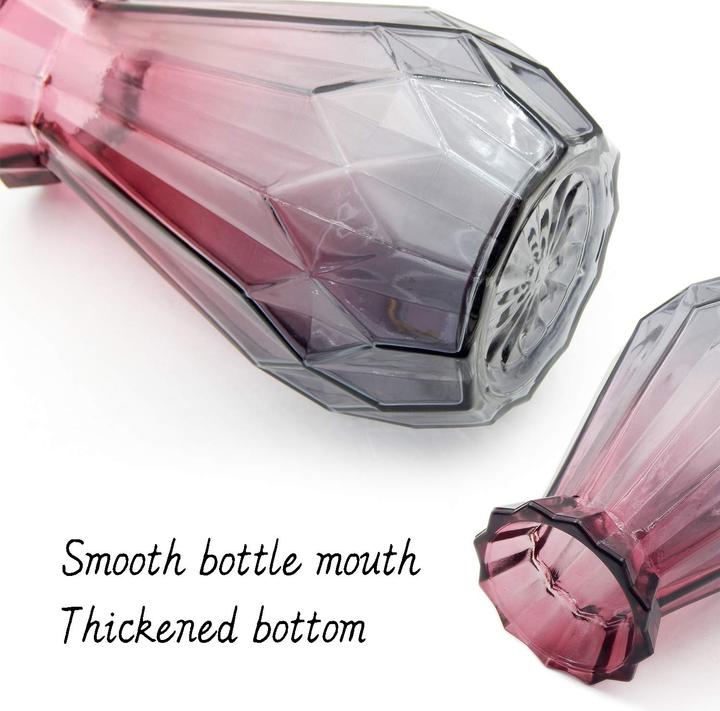 Alopini Gradient Glasvase Mehrfarbiges geometrisches facettiertes Design