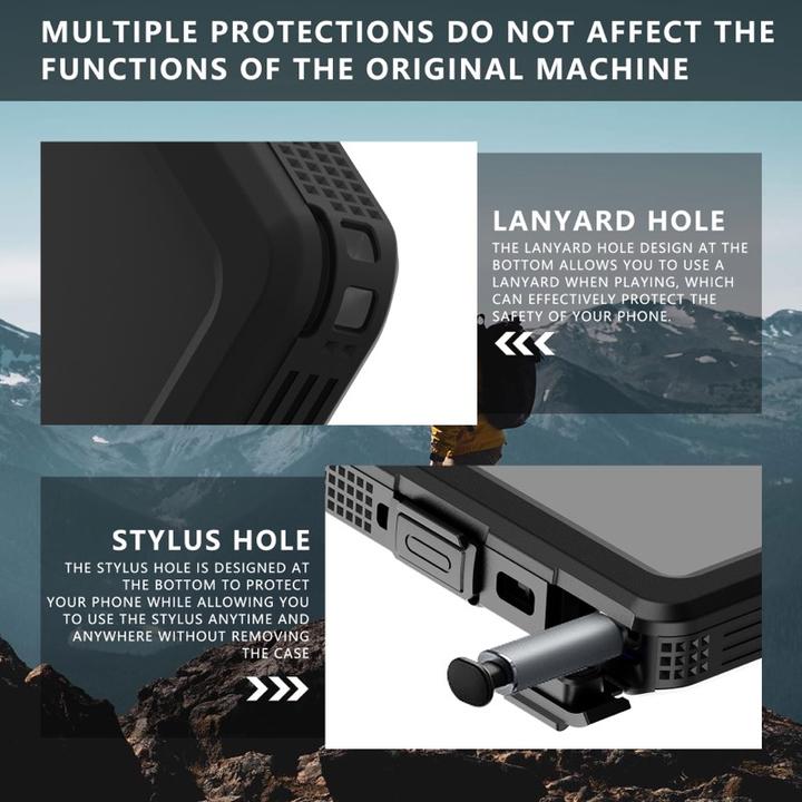 Actual product image Redpepper Samsung Galaxy S24 Ultra - IP68 Mars Series Wasserdichtes Outdoor Case mit MagSafe schwarz (Samsung Galaxy S24 Ultra)