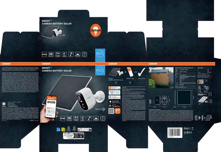Produktbild Osram Smart+ Wifi Outdoor Camera Battery Solar White (2560 x 1440 Pixels)