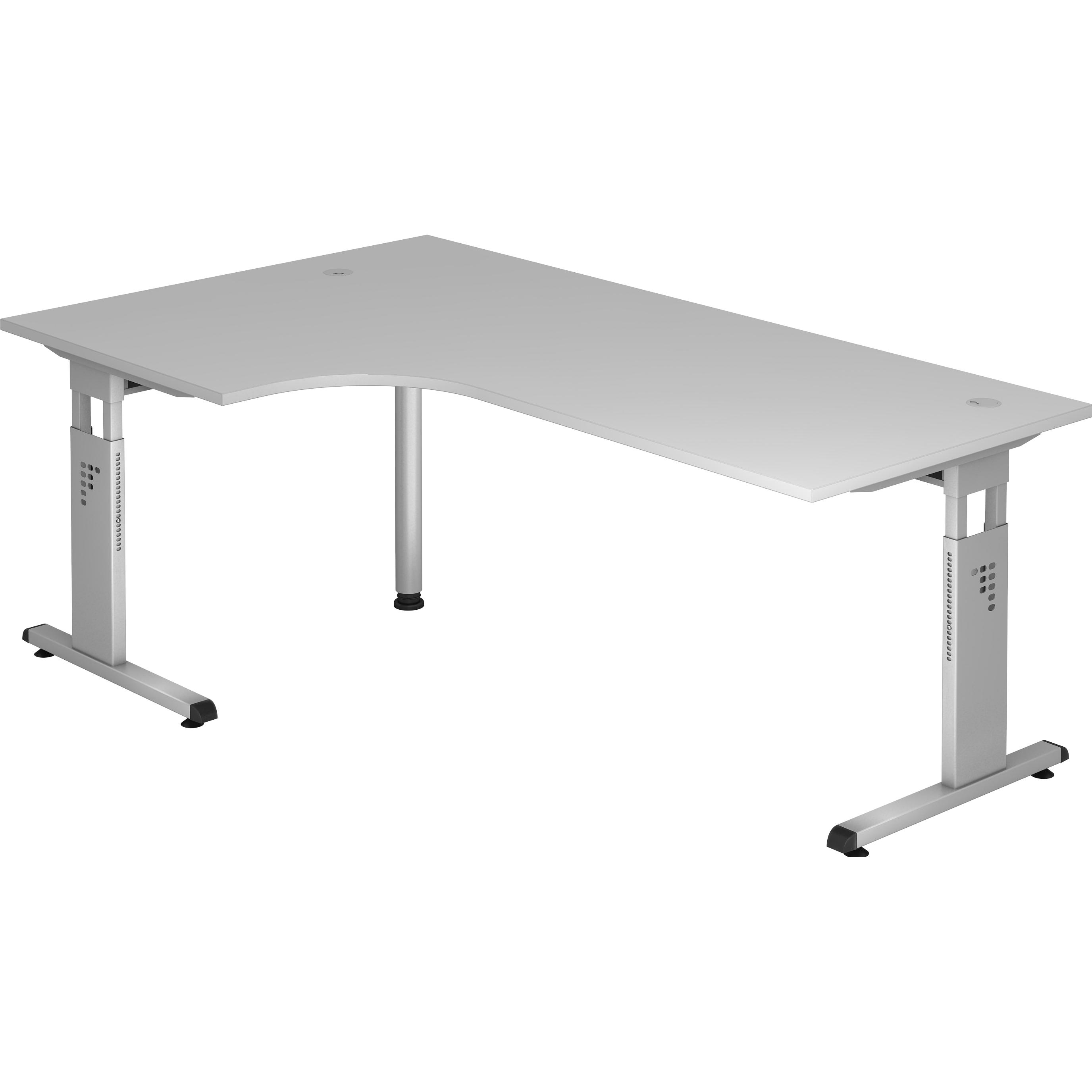 MC, Schreibtisch, MyTable O Schreibtisch mit Gestell Silber (2000 x 1200 x 650 mm)