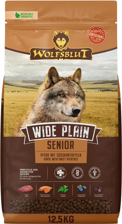Actual product image Wolfsblut Dry Dog Food Wide Plain, 12.5 kg (Senior, 1 pcs., 12500 g)