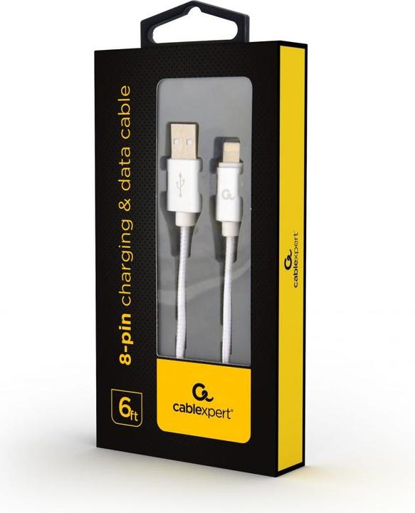 Actual product image Gembird CableXpert Micro USB Cable with Metal Connectors 1.8 m CCB-mUSB2B-AMLM-6-S (1.80 m, USB 2.0, 3600 W)