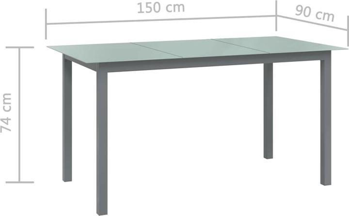 Produktbild vidaXL Garten-Essgruppe (150 x 90 x 74 cm)