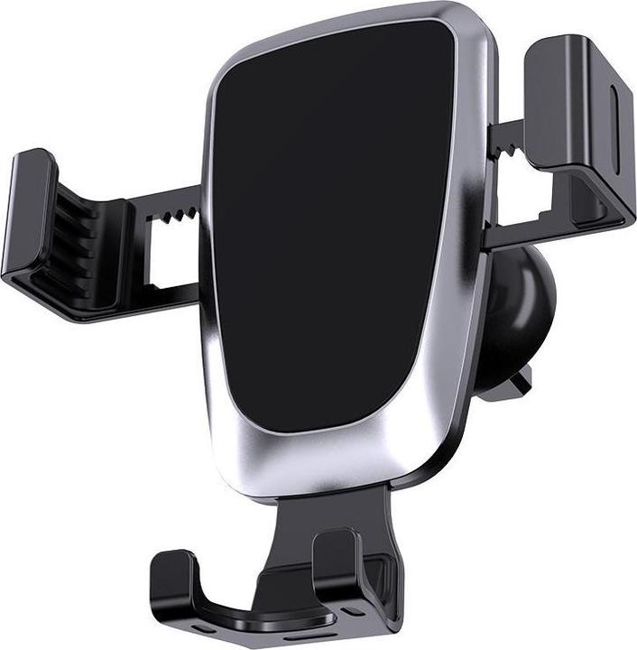 Actual product image Hurtel Gravity smartphone car holder, black air vent grille (YC08)