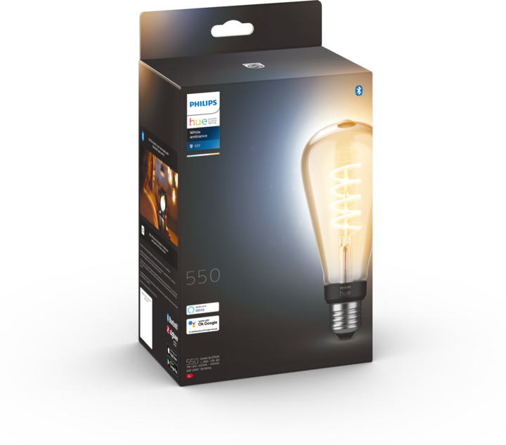 Actual product image Philips Hue Philips E27 Single Pack Giant Edison (E27, 7 W, 550 lm, 1 x, G)