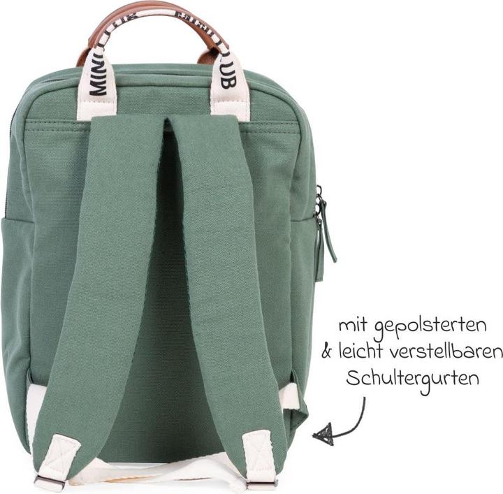 Image du produit Childhome Kinderrucksack Club Signature canvas grün (7 l)