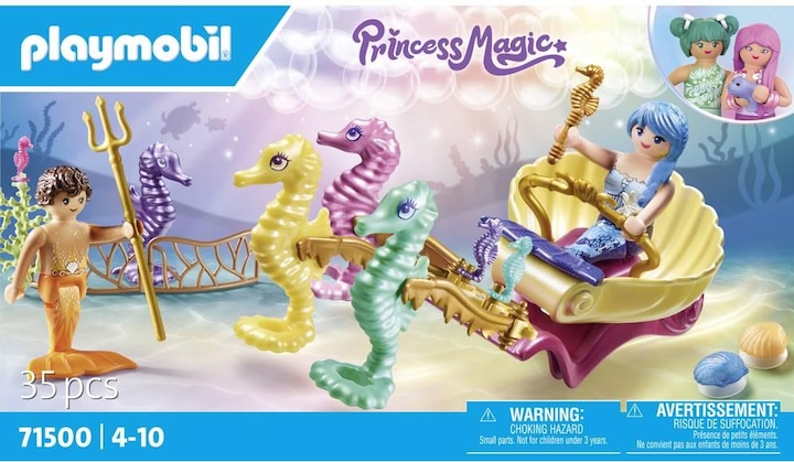 Produktbild Playmobil Meerjungfrauen-Seepferdchenkutsche (71500, Playmobil Princess Magic)