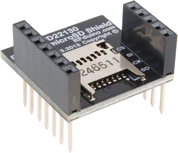 Image du produit RFDuino Bouclier MicroSD (Bouclier)