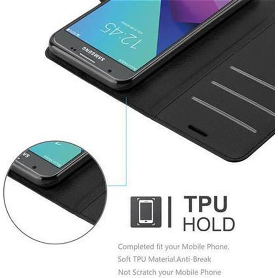 Thumbnail - Cadorabo Book mit Standfunktion Cover (Samsung Galaxy J3 (2017)), Smartphone Hülle, Schwarz