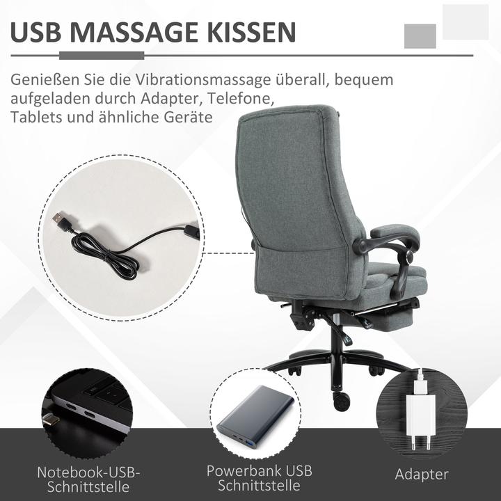 Produktbild Vinsetto Bürostuhl mit Massagefunktion